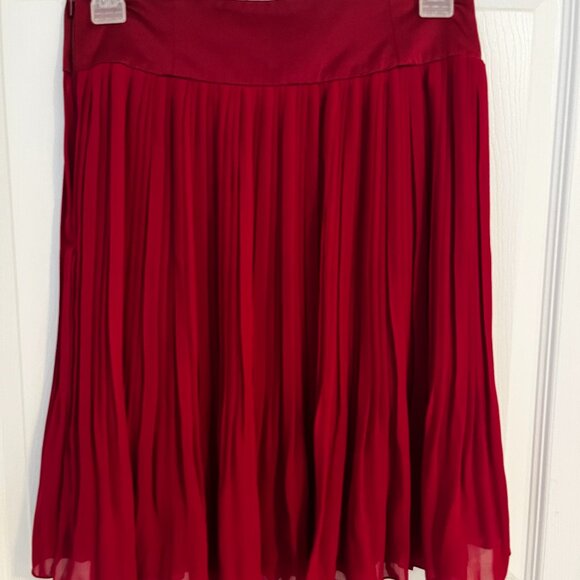 H&M Dresses & Skirts - H&M Red A-Line Pleated Cocktail Skirt
